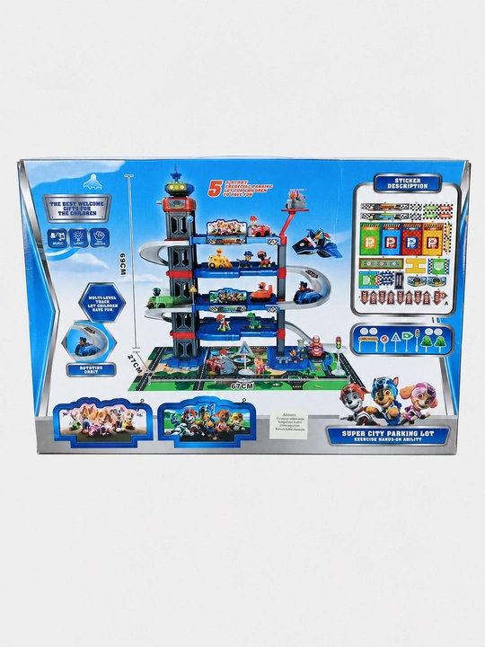 Paw Patrol 5 qavatli avtoturargoh, mashinalar, ovoz/yorug'lik