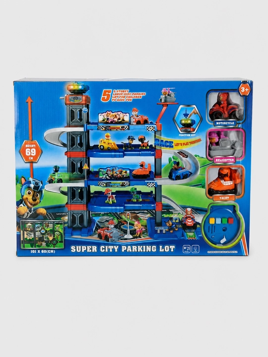 Paw Patrol 5 qavatli avtoturargoh, mashinalar, ovoz/yorug'lik
