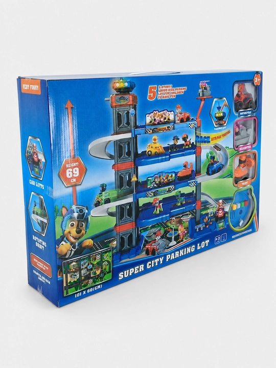 Paw Patrol 5 qavatli avtoturargoh, mashinalar, ovoz/yorug'lik