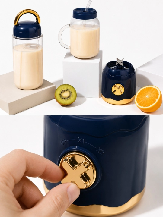 Mini blender 2 tasi 1 da smuzi, blender, kokteyl sheyker, portativ maydalagich
