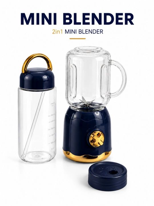 Mini blender 2 tasi 1 da smuzi, blender, kokteyl sheyker, portativ maydalagich