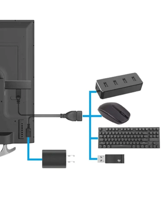 OTG Micro USB adapter 2 tasi 1 da, telefon, fleshka, sichqoncha va klaviatura uchun