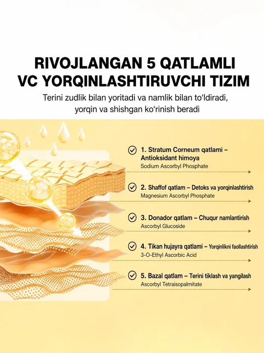 SKINEVER yuz uchun kunduzgi tone-up kremi: 5X Vitamin C + Niasinamid, SPF 30 PA+++, 30g