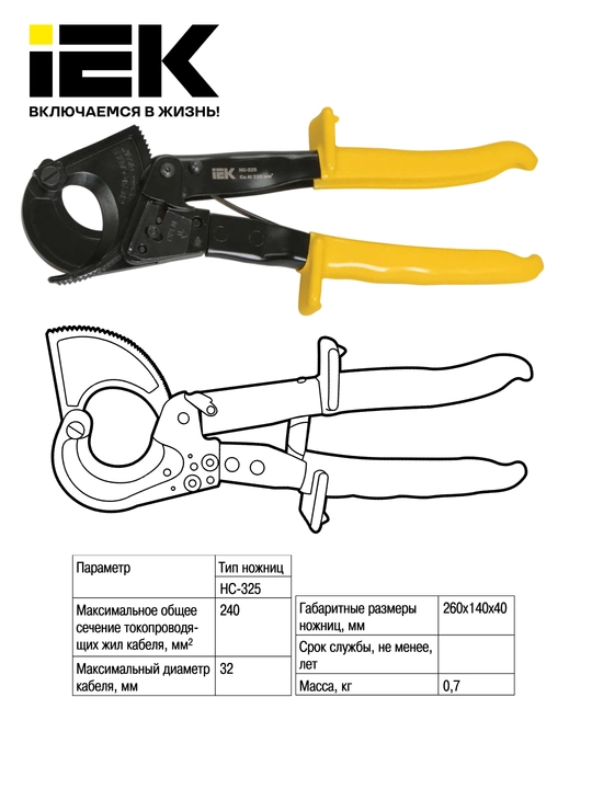 Qaychi kabel, sektorli IEK