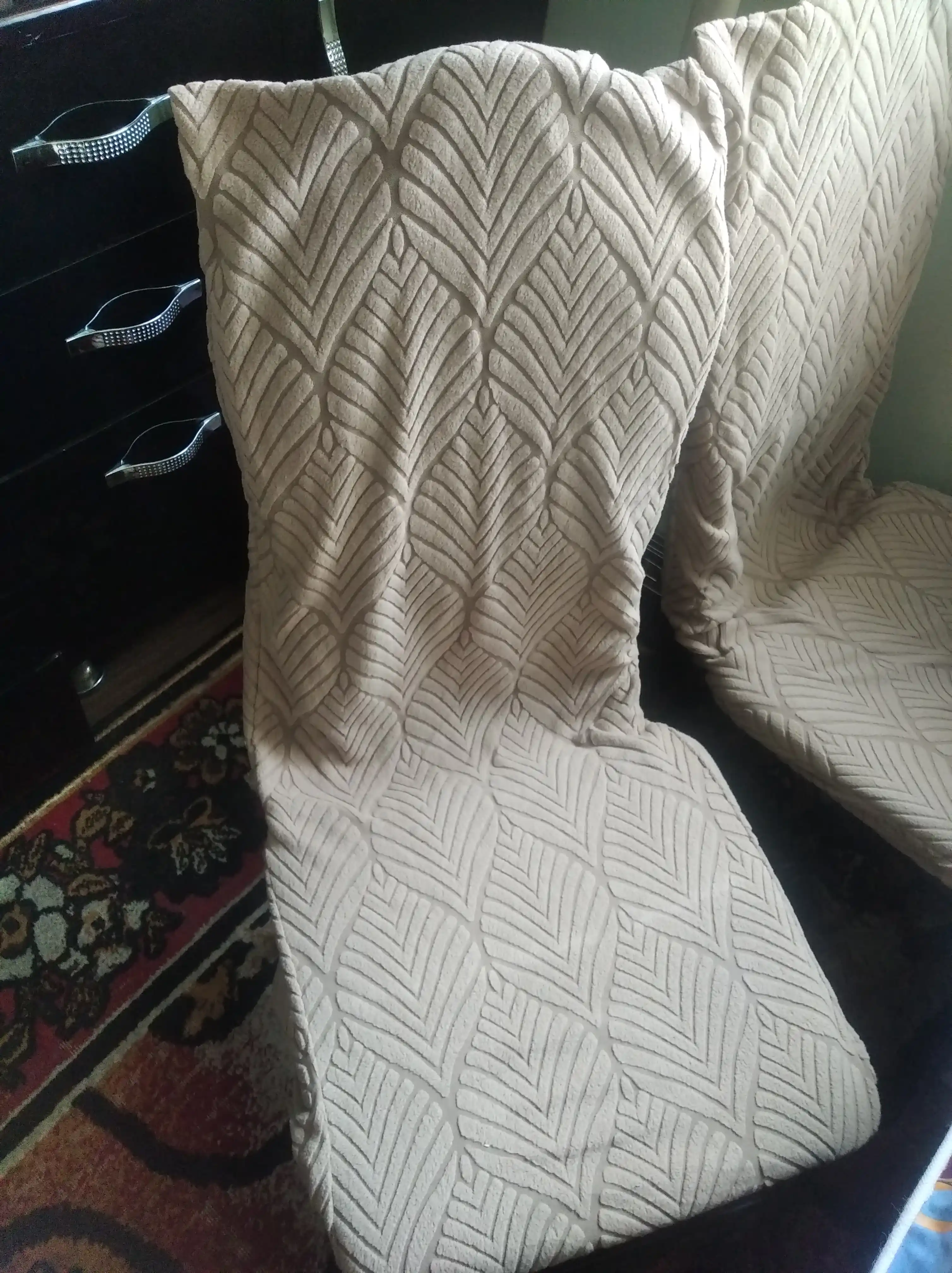Rahat home Stullar uchun g'ilof, zich Jakkard mato, elastik, oson yuviladi, 6 dona
