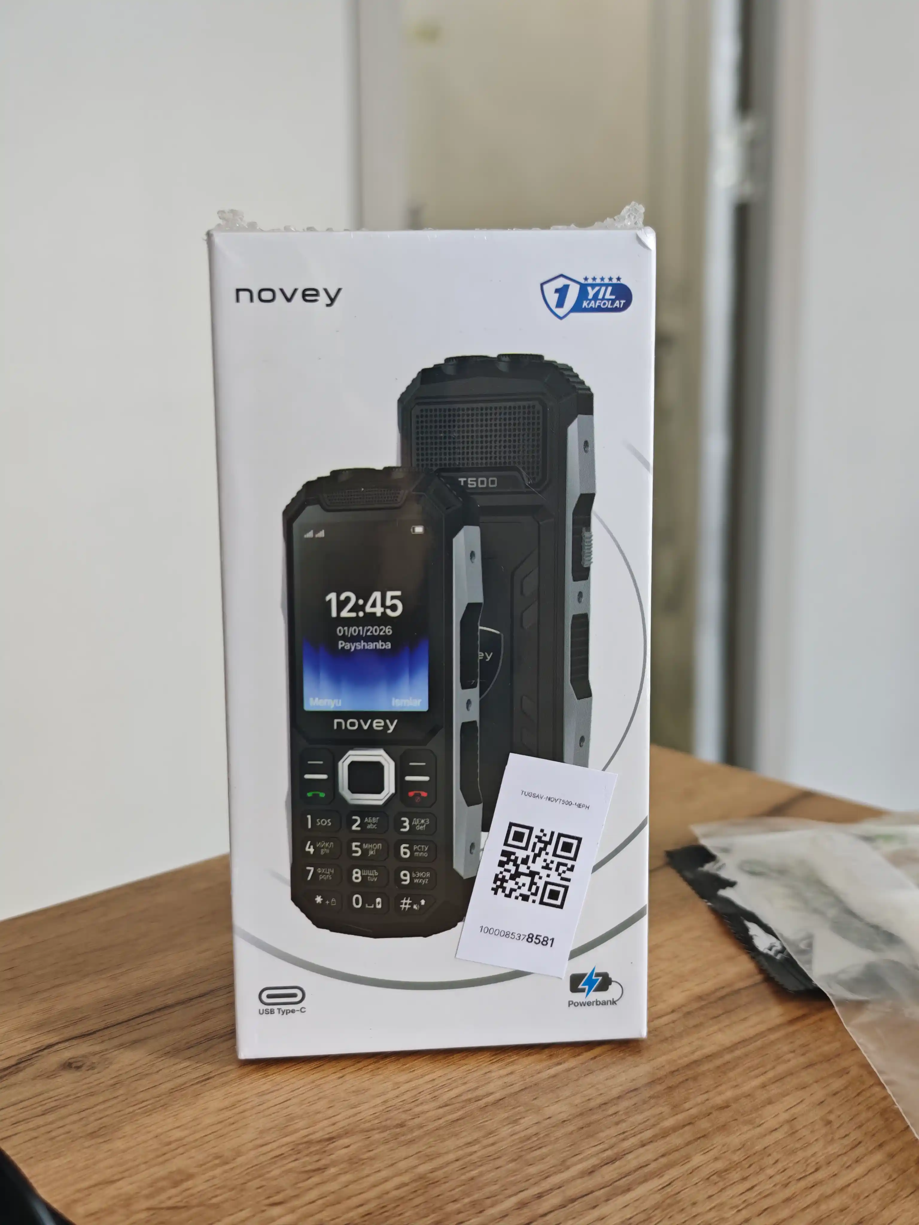 Knopkali telefon Novey T500 TANK, katta batareya 5000mAh
