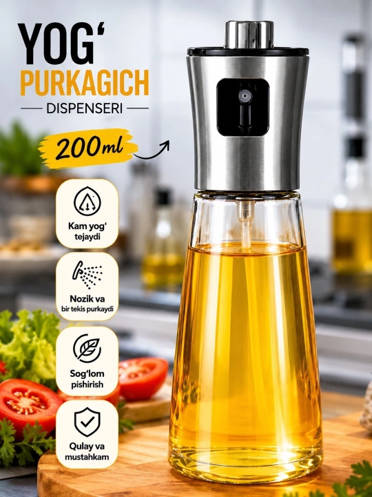 Распылитель масла 100/200мл для Air Fryer, oil sprayer dispenser