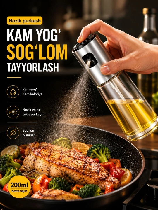 Распылитель масла 100/200мл для Air Fryer, oil sprayer dispenser
