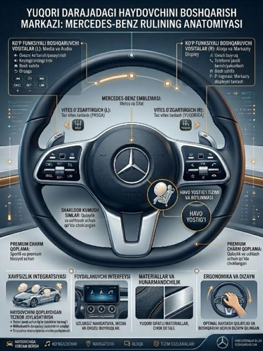 Rul Mercedes-Benz W222 dizayn classik