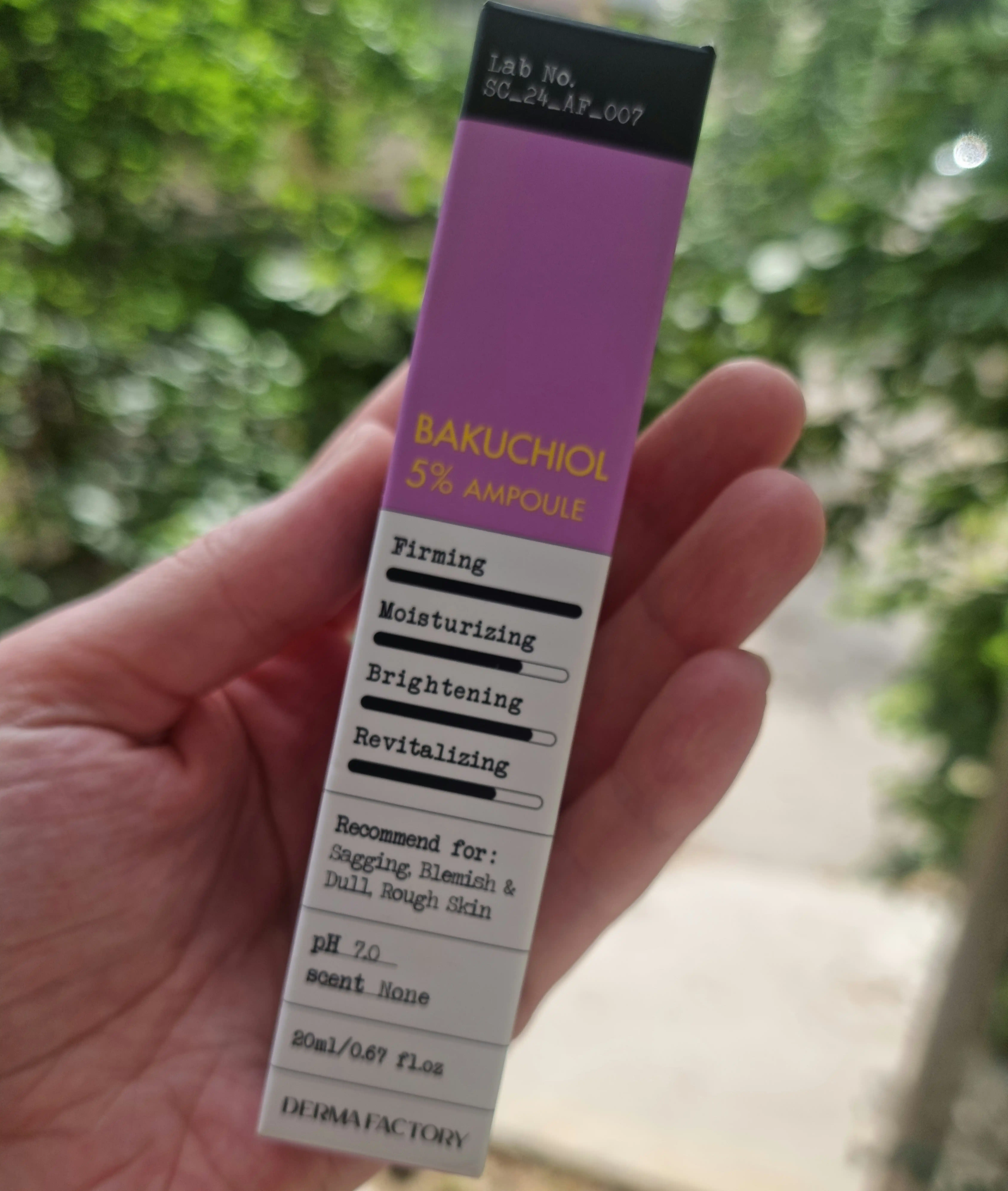Сыворотка с Бакучиолом для эластичности DERMA FACTORY Bakuchiol 5% Ampoule, 20 мл