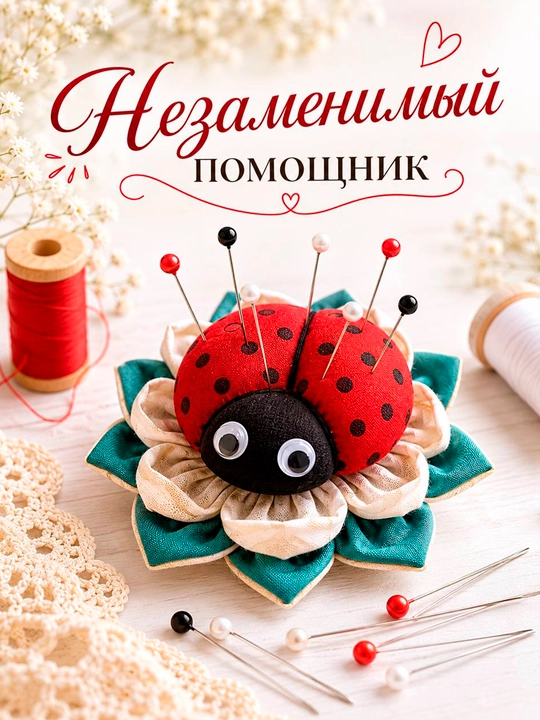 Игольница ручной работы  для шитья, мягкая подушечка для иголок, аксессуар для рукоделия