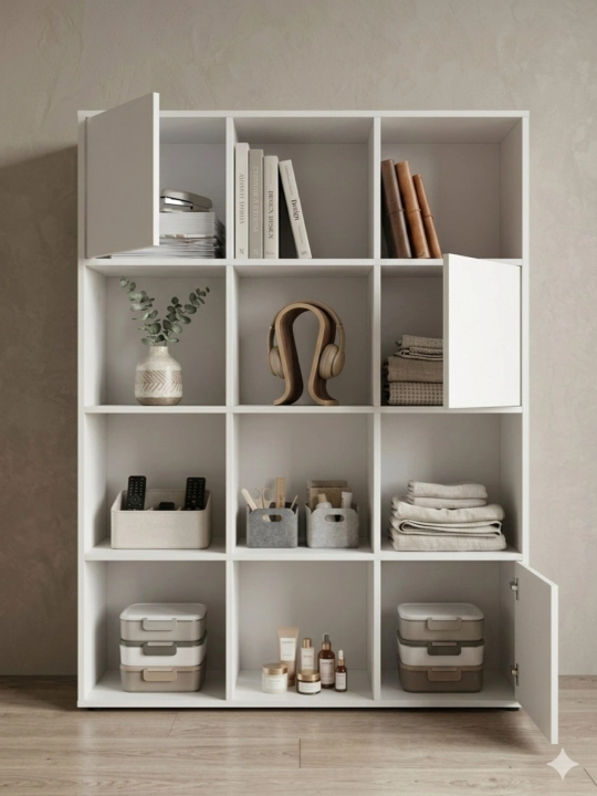Стеллаж KALMA, напольная полка для книг и игрушек, ЛДСП Россия, 120x90x30 см