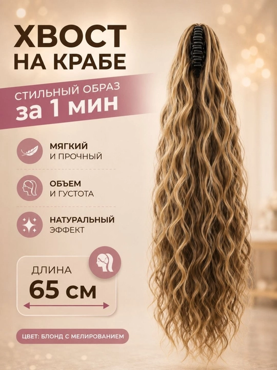 Праздничная заколка для волос, волнистая, с зажимом-крабом