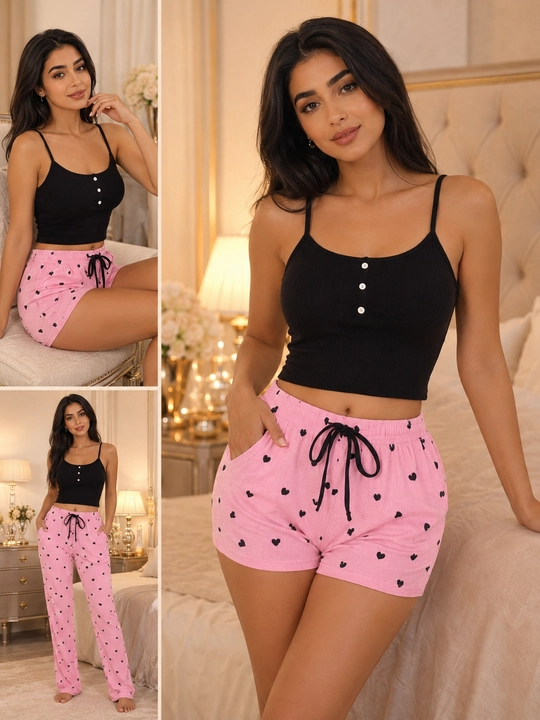 Ayollar pijamasi, 3 ta 1 da, tungi pijama