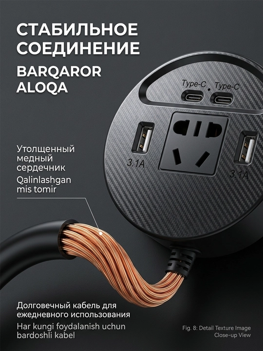 Avtomobil inverteri, USB portli rozetka, 12 V dan 220 V gacha konvertor