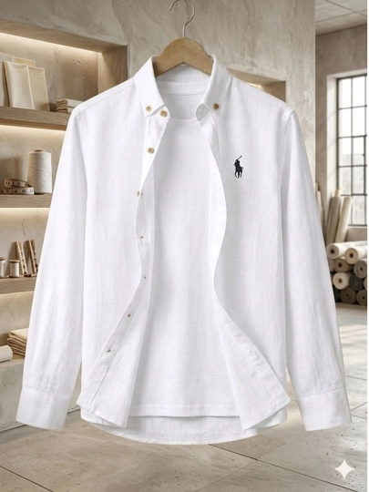 Мужская льняная рубашка Lion Classic Linen Casual, M-XXL