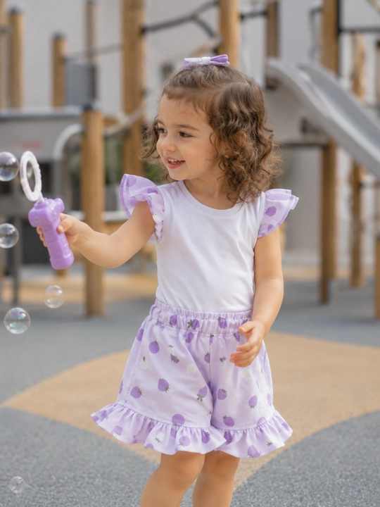 Костюм детский летний для девочки, 100% хлопок, 2–5 лет