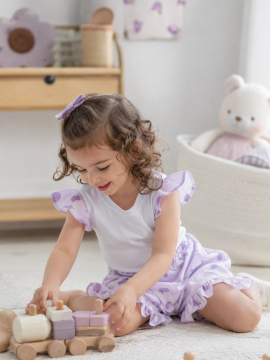 Костюм детский летний для девочки, 100% хлопок, 2–5 лет