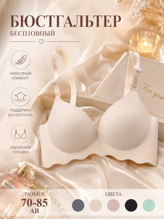 Choksiz byustgalter, push uplik, silliq lifshik - 