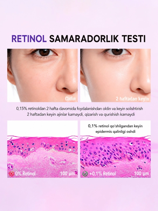 Yuz va tana uchun SKINEVER sovuni, retinol, kollagen, niatsinamid bilan, tiniqlashtiruvchi