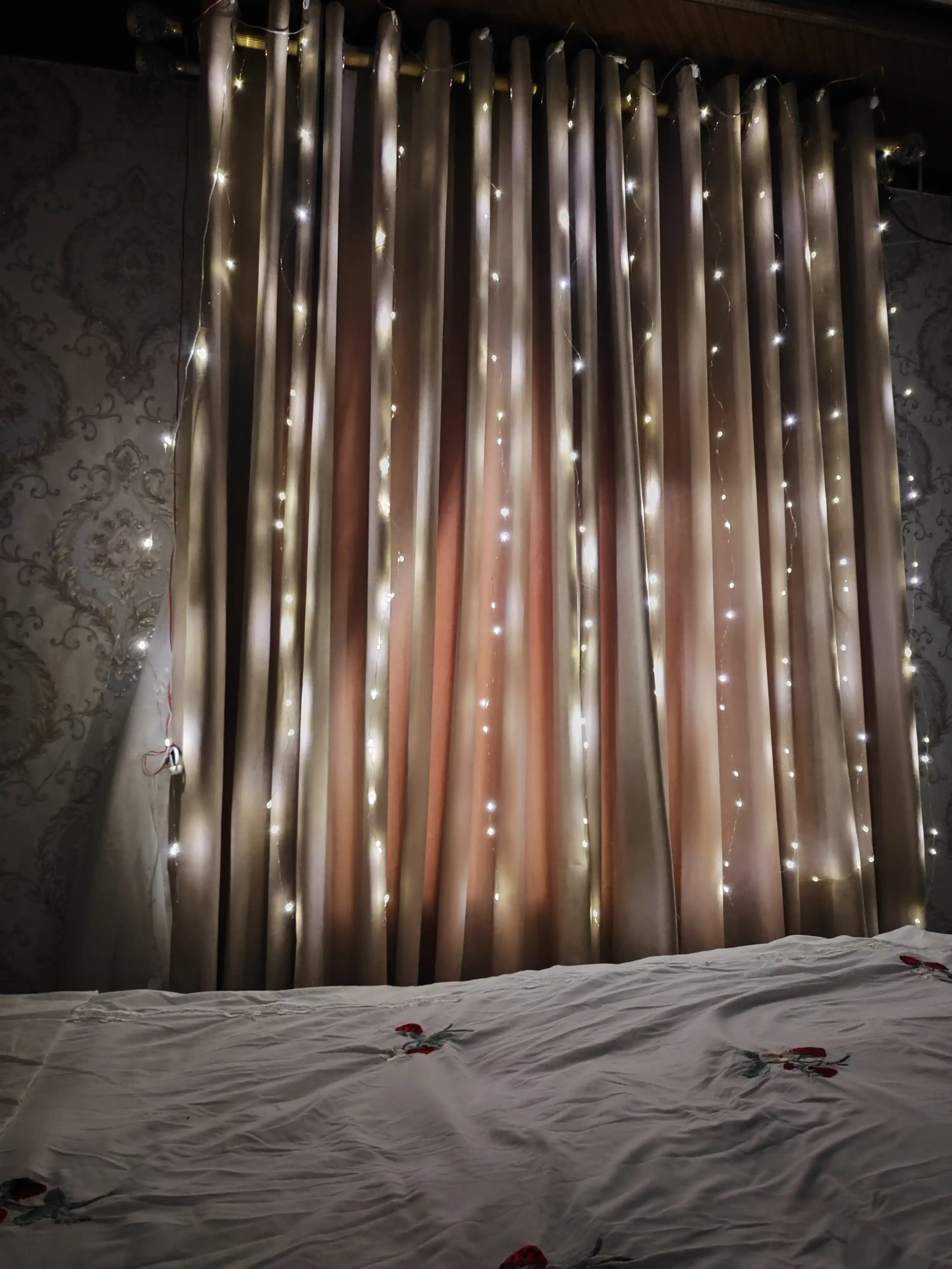 Гирлянда дождик 500 LED 3x3 USB с пультом для штор 8 режимов LED