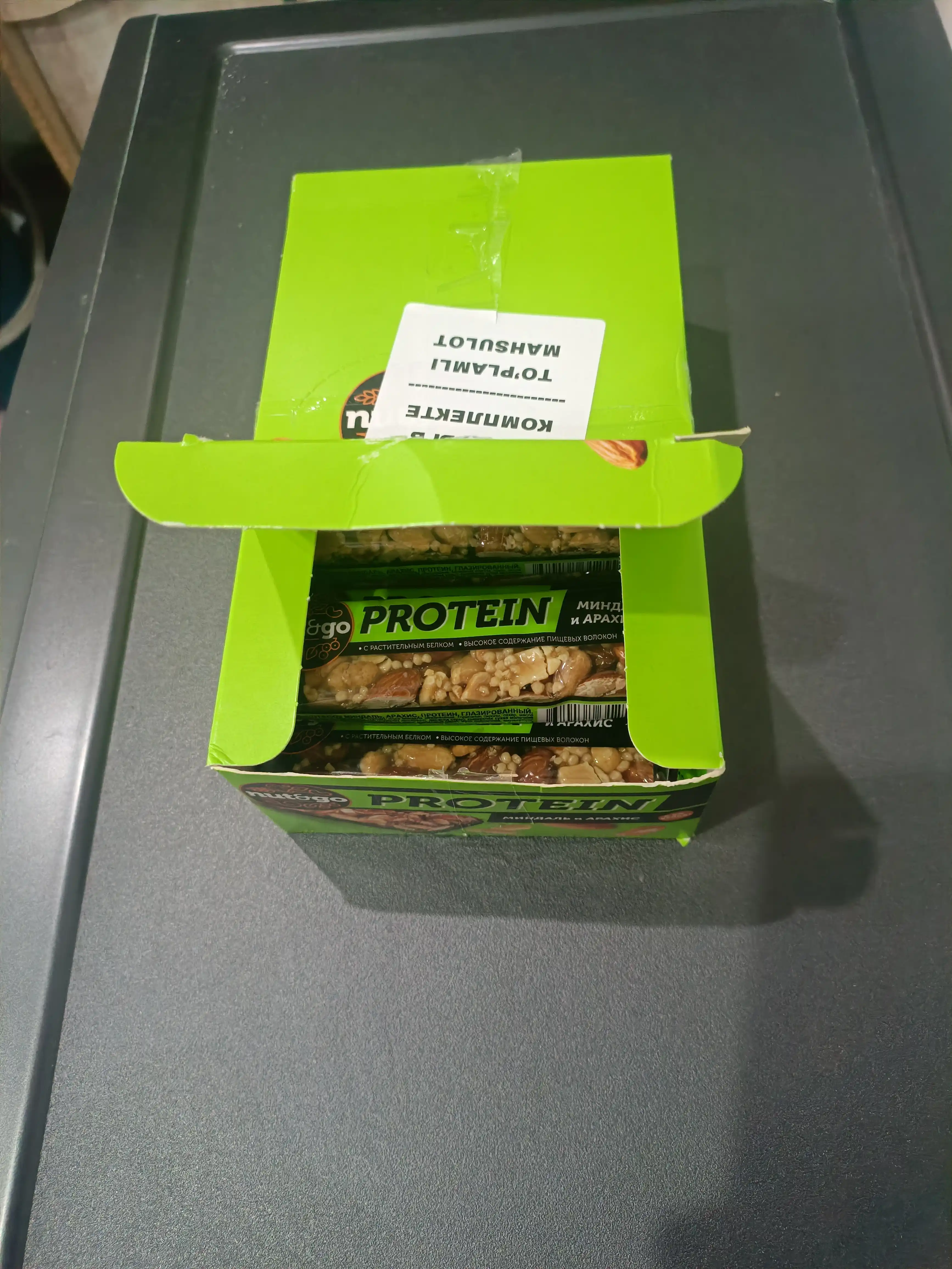 Protein Nut&Go протеиновый батончик, миндаль, арахис и арахисовая паста, 18 шт