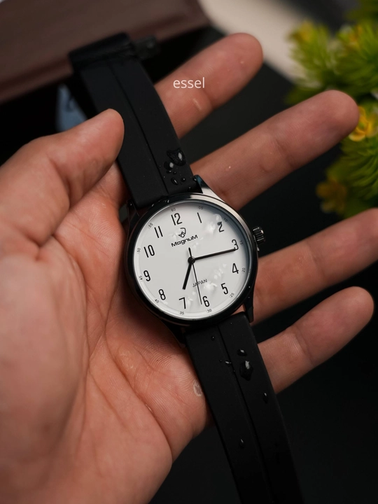 Erkaklar qo‘l soati Magnum, klassik quartz soat, silikon remeshok
