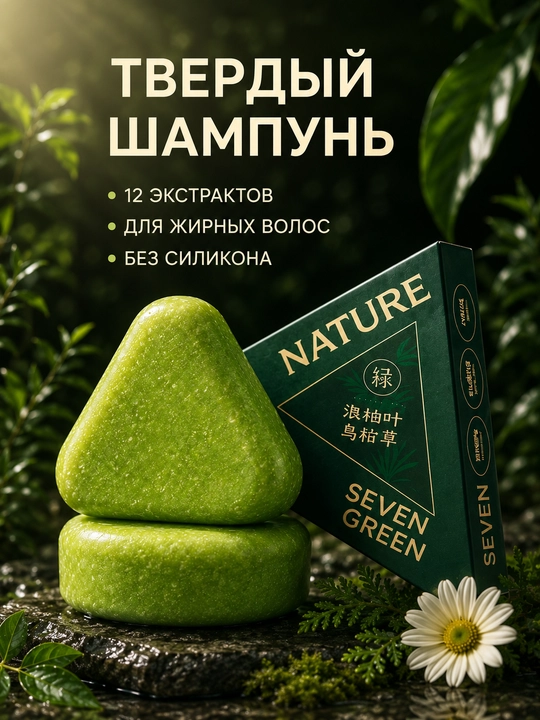 Шампунь - мыло твердое средство для укрепления волос - 
