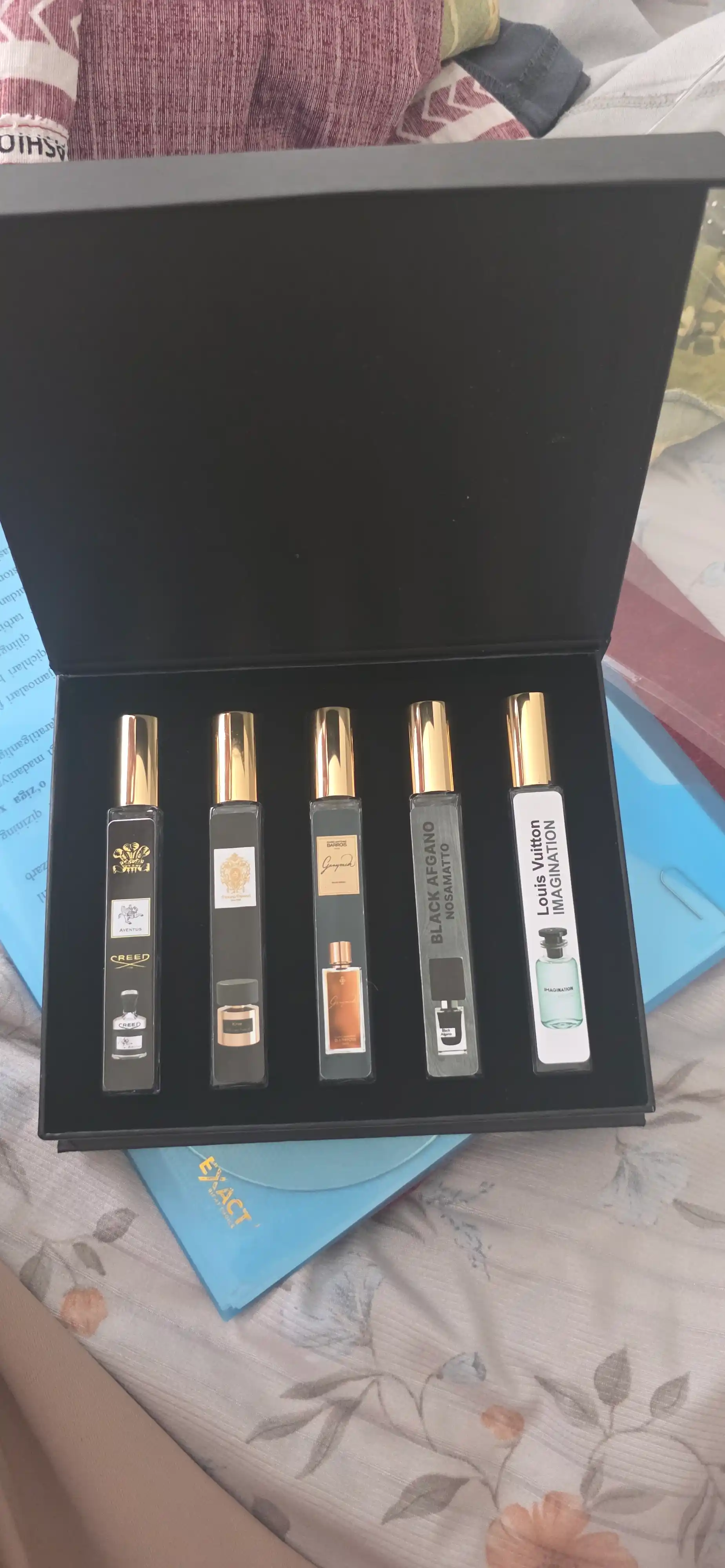 Erkaklar uchun sovg'a: atirlar to'plami 5 tasi 1 da — Ganymede, Black Afgano, Creed, 10 ml