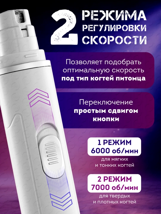 Mushuk va itlar uchun elektr tirnoq kesgich jim ishlaydigan tirnoq grinderi USB