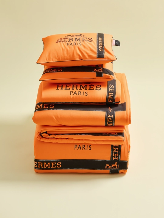 Постельное белье HERMES PARIS, 2-спальное, с цветочным дизайном