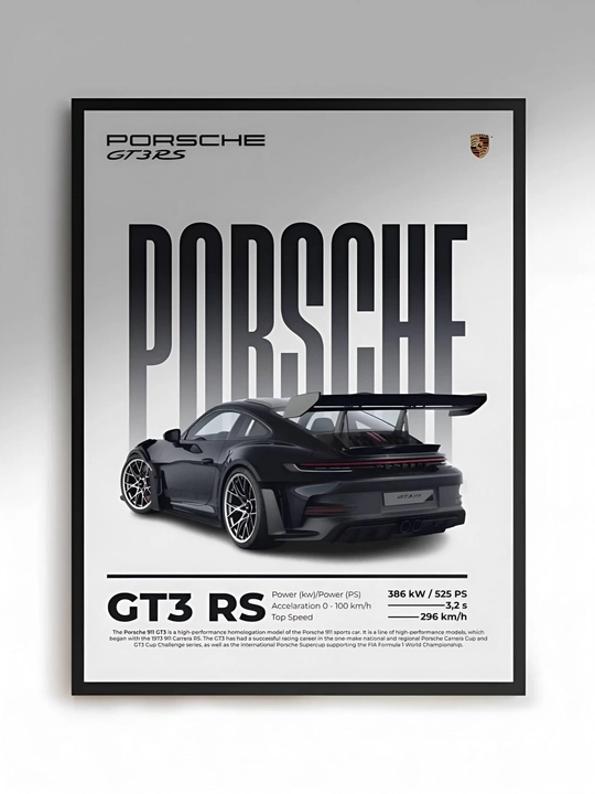 Rasmlar, Porsche 911 posteri - zamonaviy interyer uchun zamonaviy urg‘u
