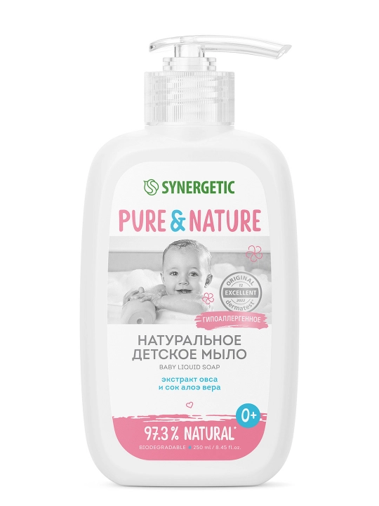 Bolalar suyuq sovuni 0+ SYNERGETIC, 250 ml