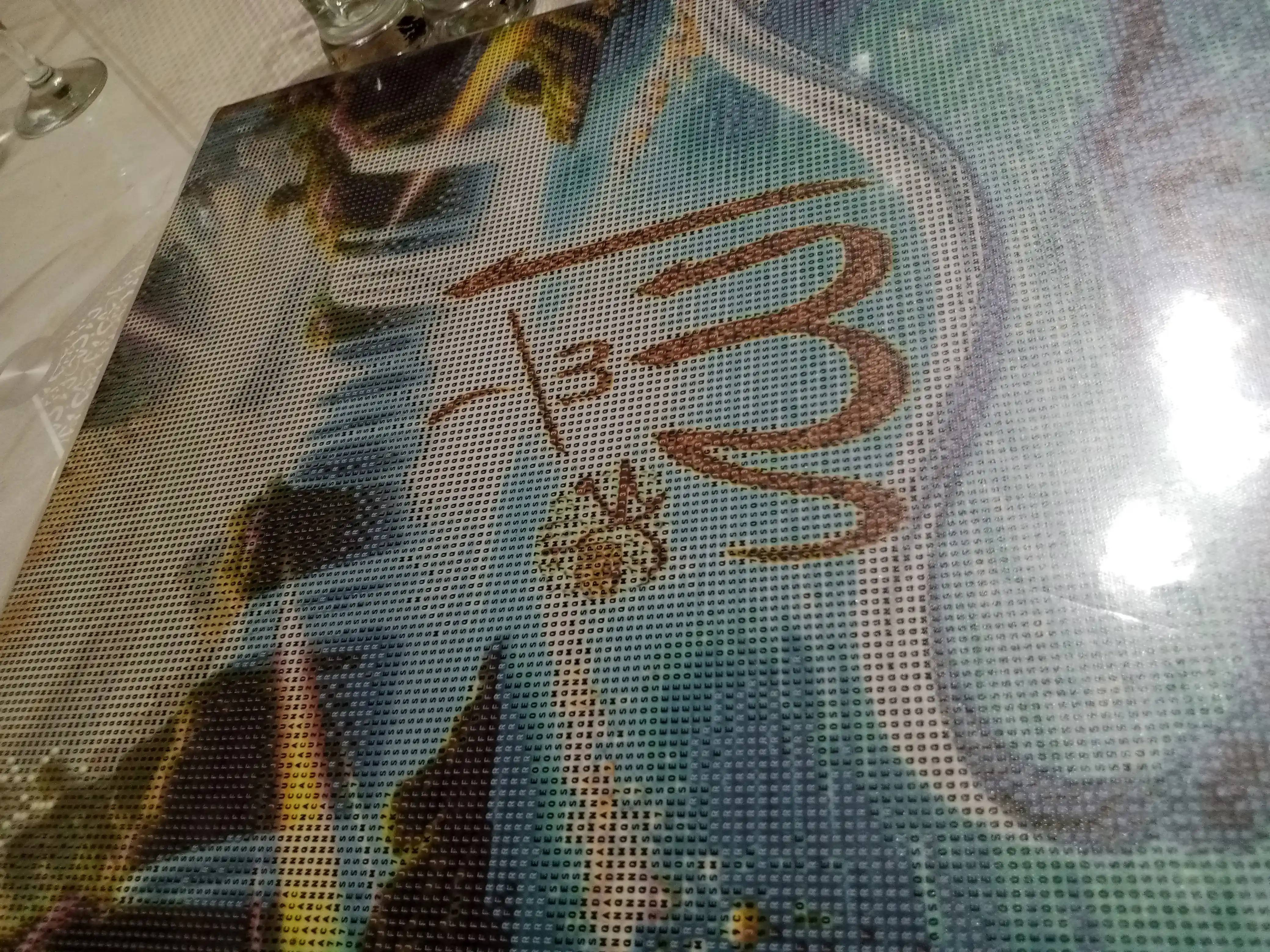 Skystore "Islom"  olmos mozaikasi, ramka ostidagi mato, 40x50, sovg‘a uchun aksessuarlar