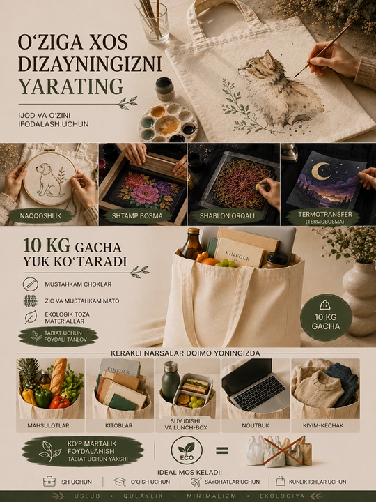 Универсальная сумка-шопер 36x40 см, 2 цвета: черный и белый, набор 1, 2 или 3 штуки