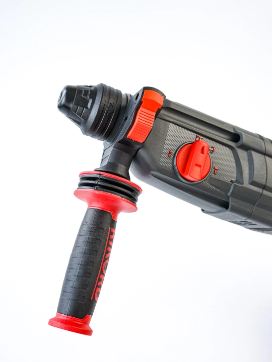 Professional perforator RIKORD keys bilan, zarbali drel, uskunalar to'plami