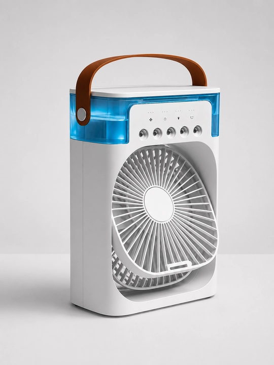 Mini konditsioner ventilyator 4 in 1, suvli mini ventilyator, havo sovutgich
