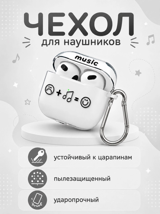 Чехол для наушников AirPods 1/ 2 , Рro, Рro 2, Рro 3, 3, 4 - 