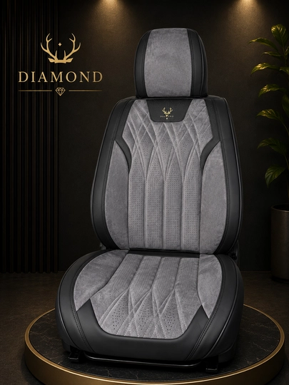 Премиальные авто чехлы Diamond, эко-кожа и велюр — DIAMINV-VILUR-CЕРМЕЛ