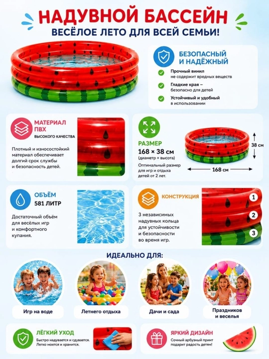 Детский надувной бассейн