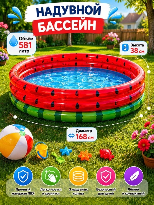 Детский надувной бассейн