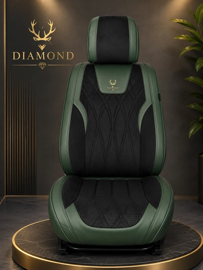 Премиальные авто чехлы Diamond, эко-кожа и велюр — DIAMINV-VILUR-ЛЗЕЛЕН