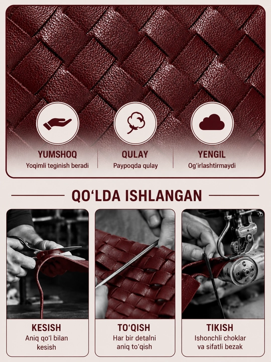 Sumka ayollar uchun to‘qilgan