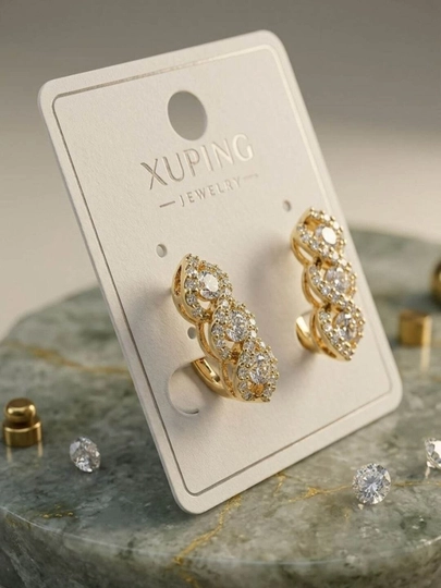 Серьги Xuping Jewelery — SHEERIK-MJXUPINGSERGI005-ЖЕЛТ
