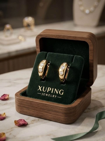 Серьги Xuping Jewelery — SHEERIK-MJXUPINGSERGI005-ОЛИВК