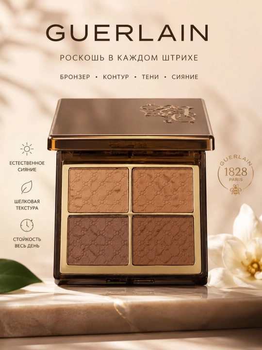 Палетка теней для век GUERNIS Floral Eyeshadow цвета стойкие матовые тени для макияжа глаз - 