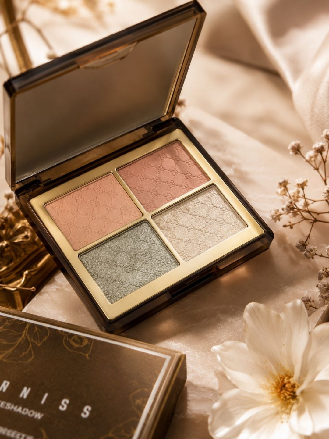 Палетка теней для век GUERNIS Floral Eyeshadow цвета стойкие матовые тени для макияжа глаз - 