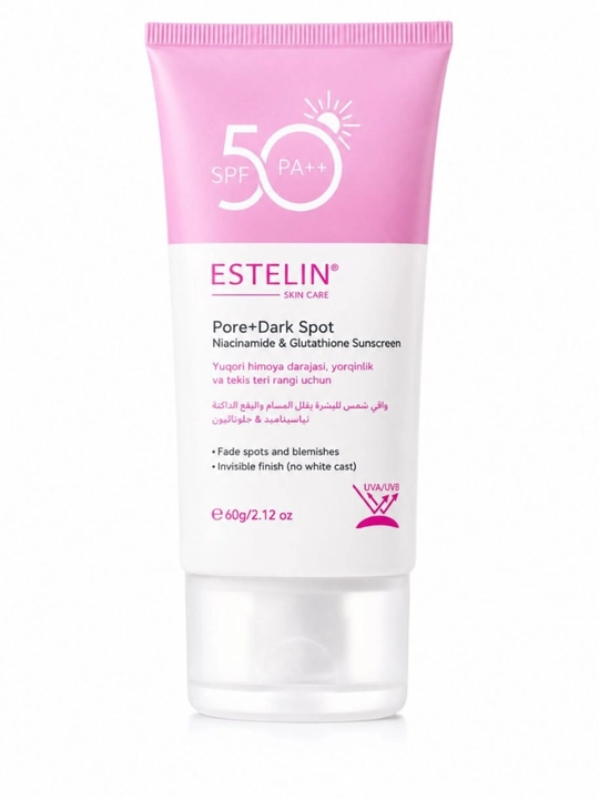 Quyoshdan himoya kremi yuz va tana uchun, Estelin, SPF 50++, namlovchi - 