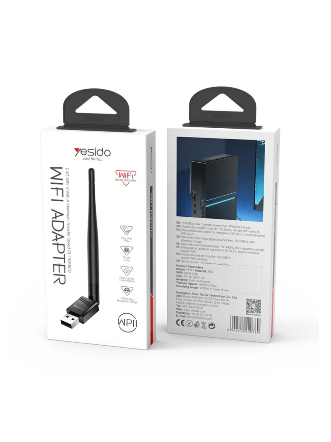 Kompyuter uchun Yesido WP11 USB Wi-Fi adapteri - 