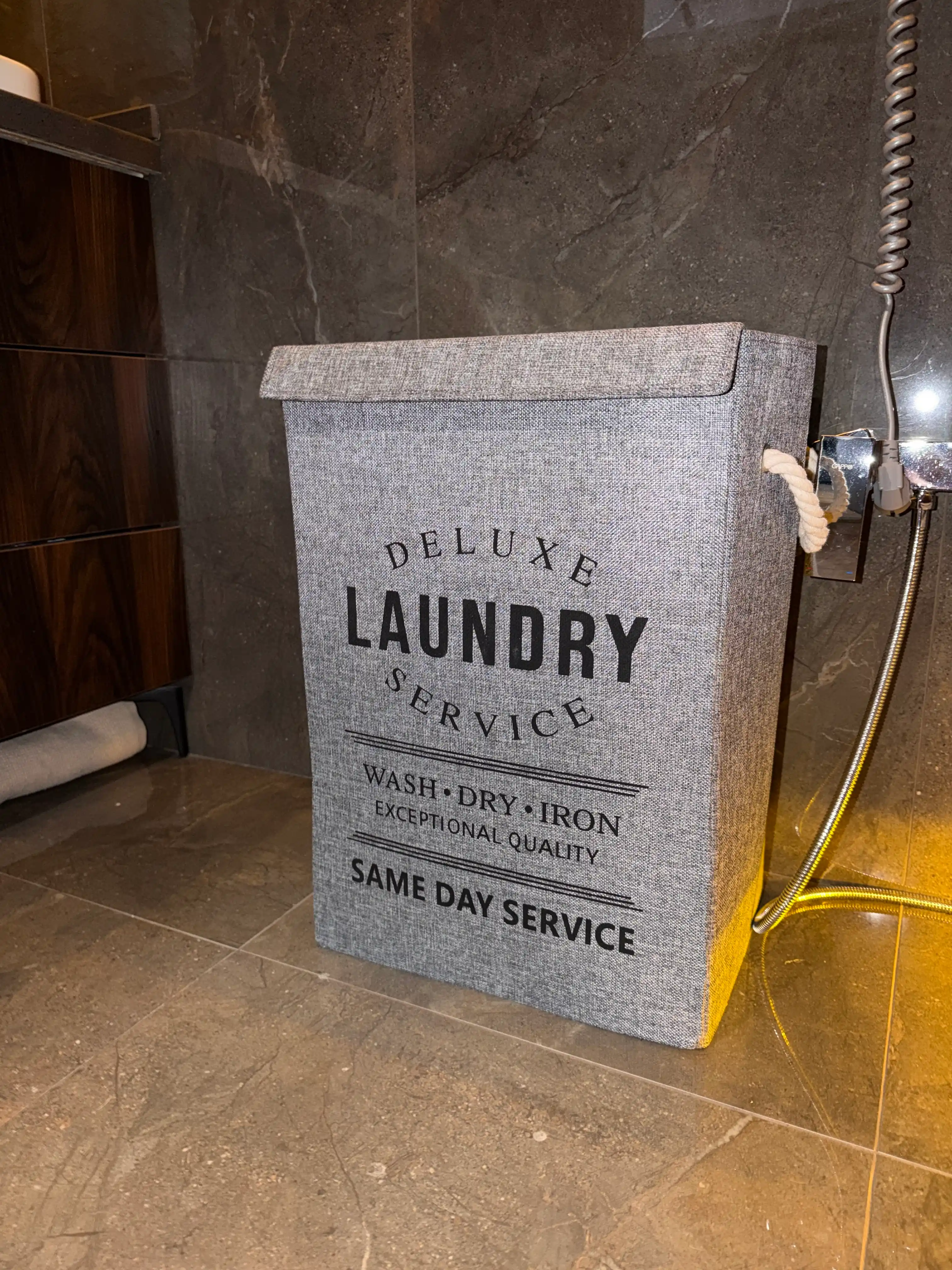 Корзина для белья с крышкой Laundry — органайзер для хранения, складная